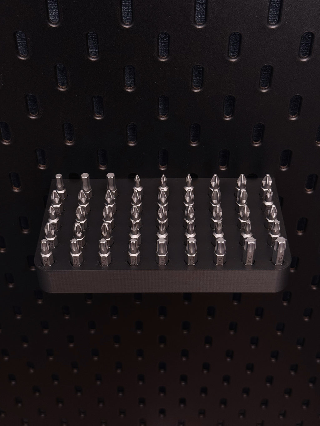 Pegboard Bits Holder