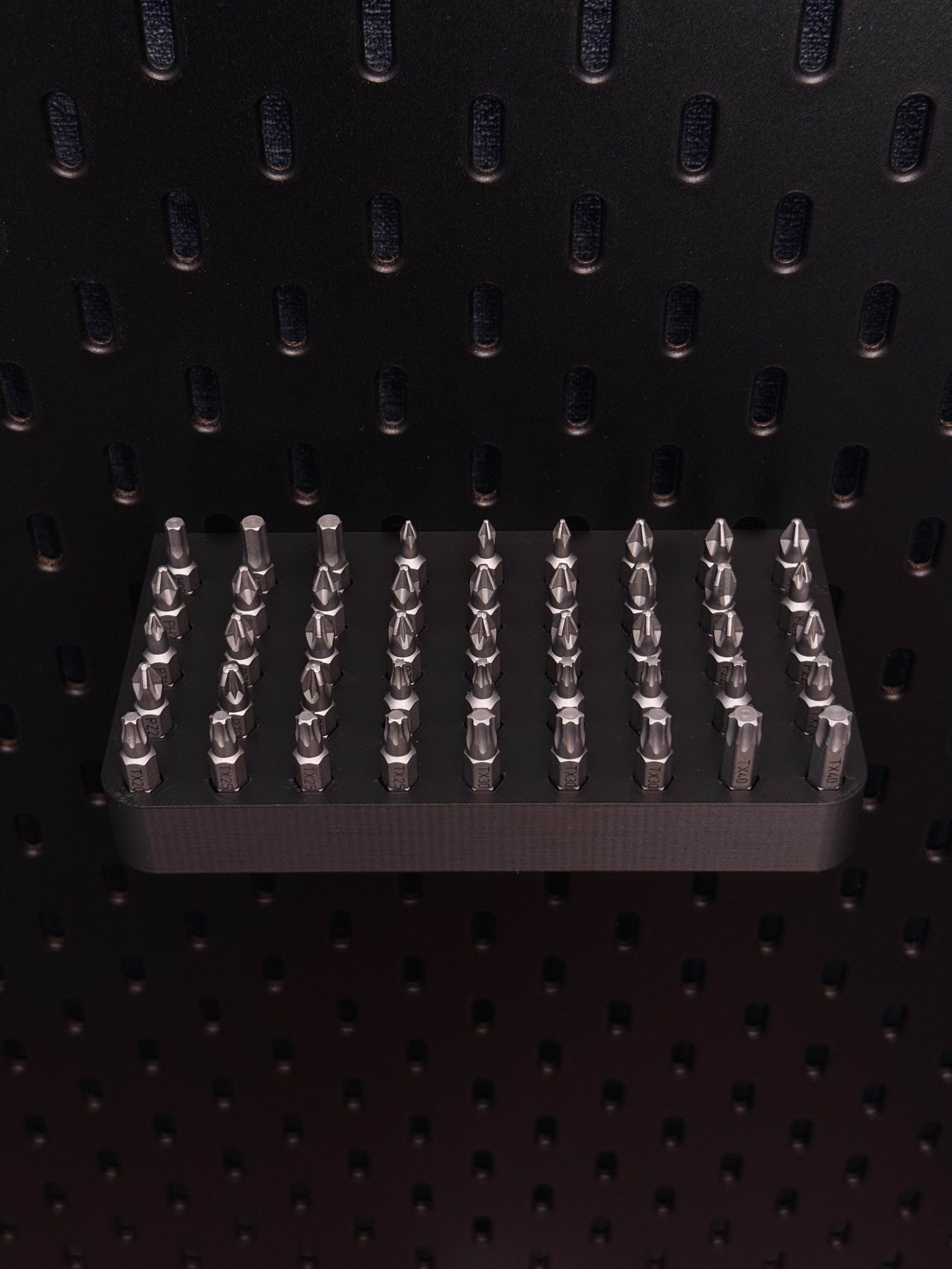 Pegboard Bits Holder